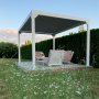 Vit Pergola Premium | ppningsbara lameller