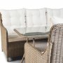 Loungegrupp utembler | Beige konstrotting | Rgrund