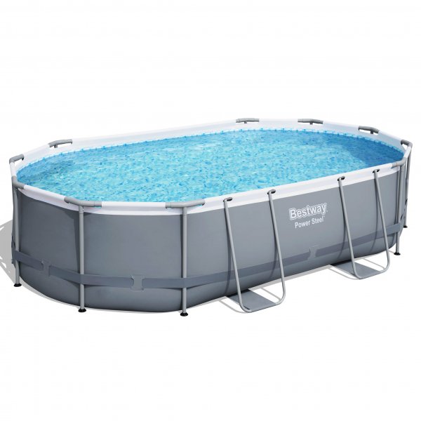 Bestway pool ovan mark 4,88x3,05m - 1m djup | Power Steel Oval (56448)