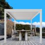 Pergola Premium 4x3m | Motordrivet lamelltak | Vit