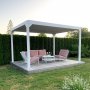 Vit Pergola Premium | ppningsbara lameller