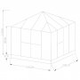 Gazebo 17,6m | Stort premiumvxthus| Stormgaranti | 4 mm skerhetsglas