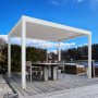 Pergola Premium 4x3m | Motordrivet lamelltak | Vit