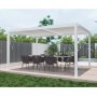 Pergola | ppningsbart lamelltak | 4x3 | Vit