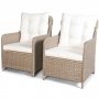 Loungegrupp utembler | Beige konstrotting | Rgrund