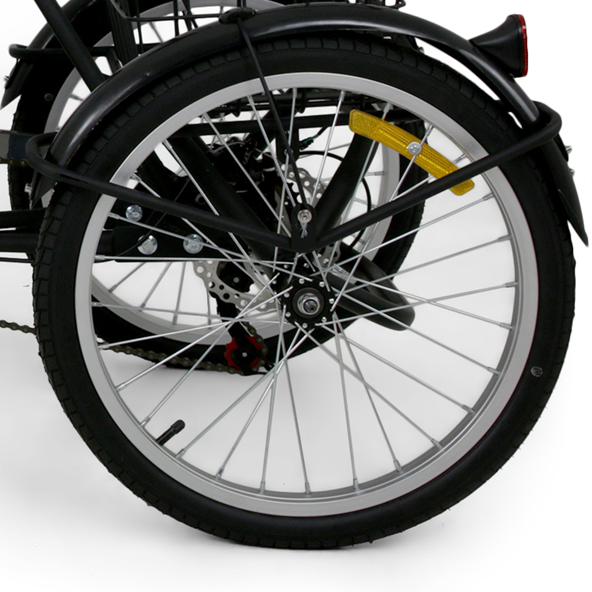 Bakhjul till trehjulig elcykel