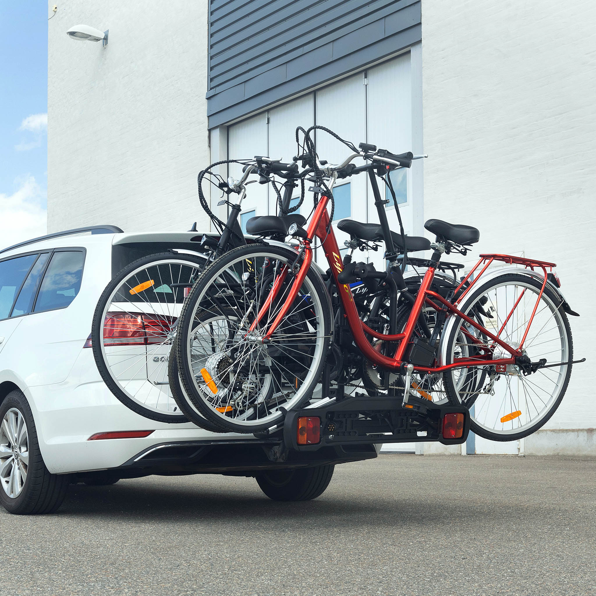 Cykelhållare bil med lyse | För 4 cyklar