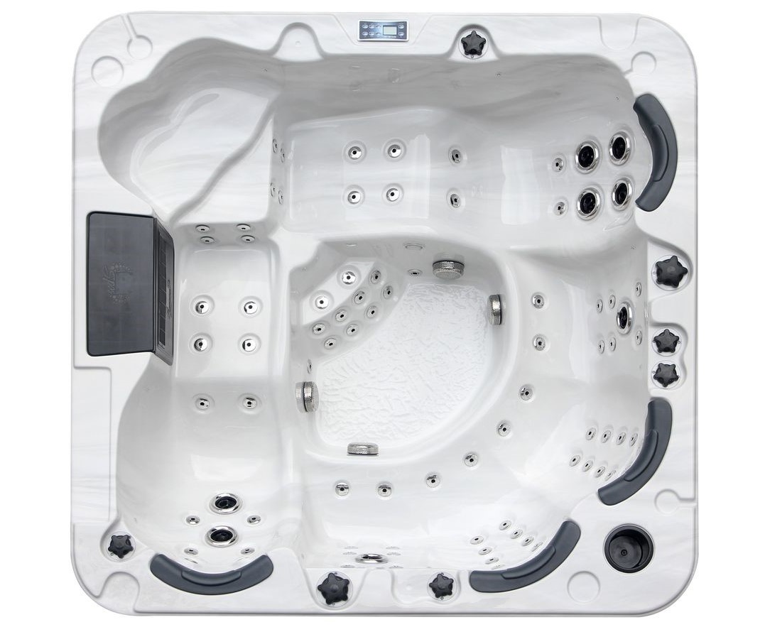 Mimas Spabad Vit | För 6 personer | 94 jets | Inklusive lock | LED-belysning | Lyfco