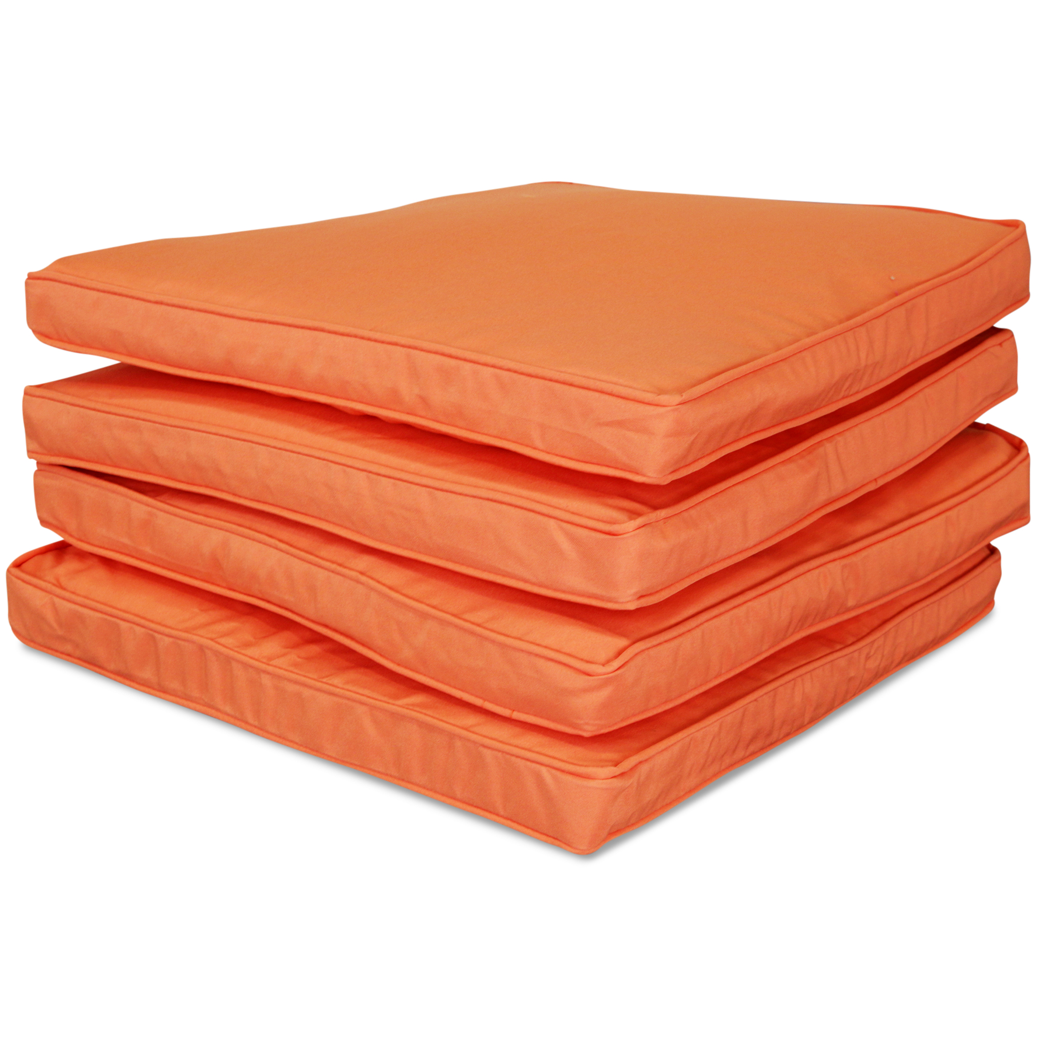 Dynklädsel till sittdynor, 4-pack - Orange