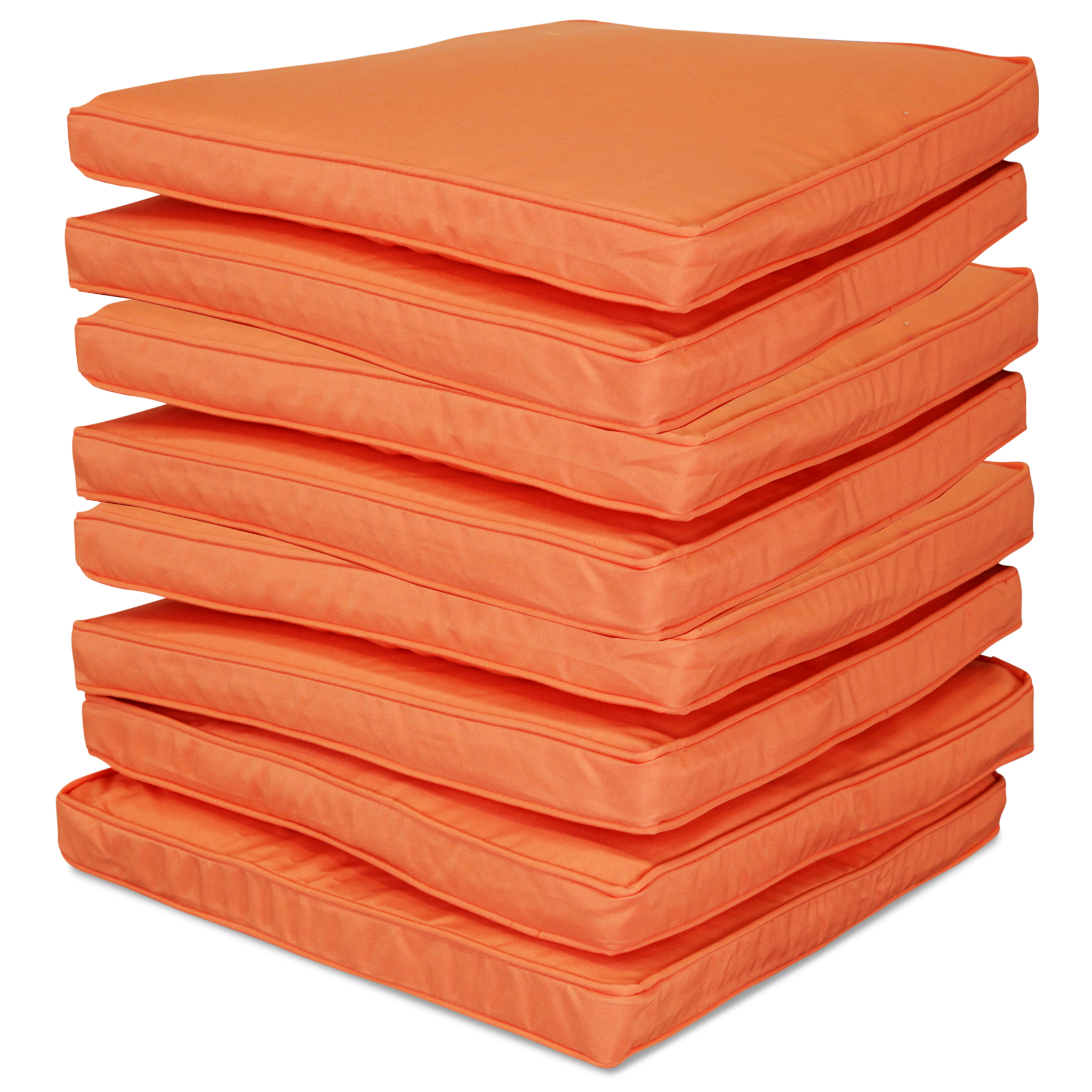 Dynklädsel till sittdynor, 8-pack - Orange