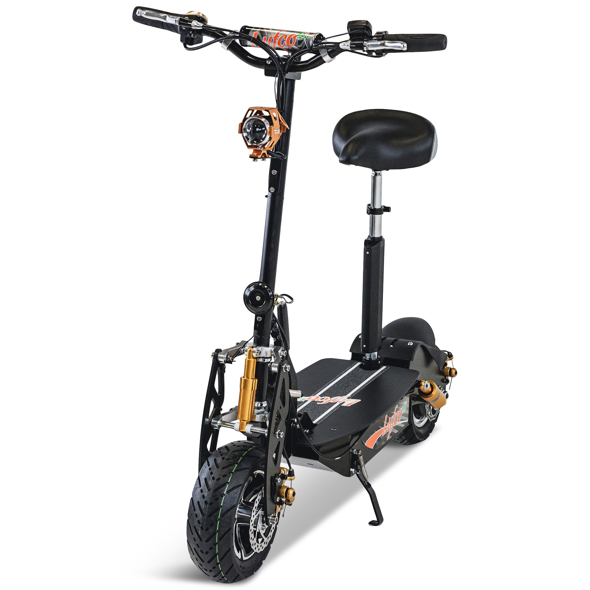 Elscooter 1600W Premium med sadel | Navmotor | 40 km/tim | Lyfco