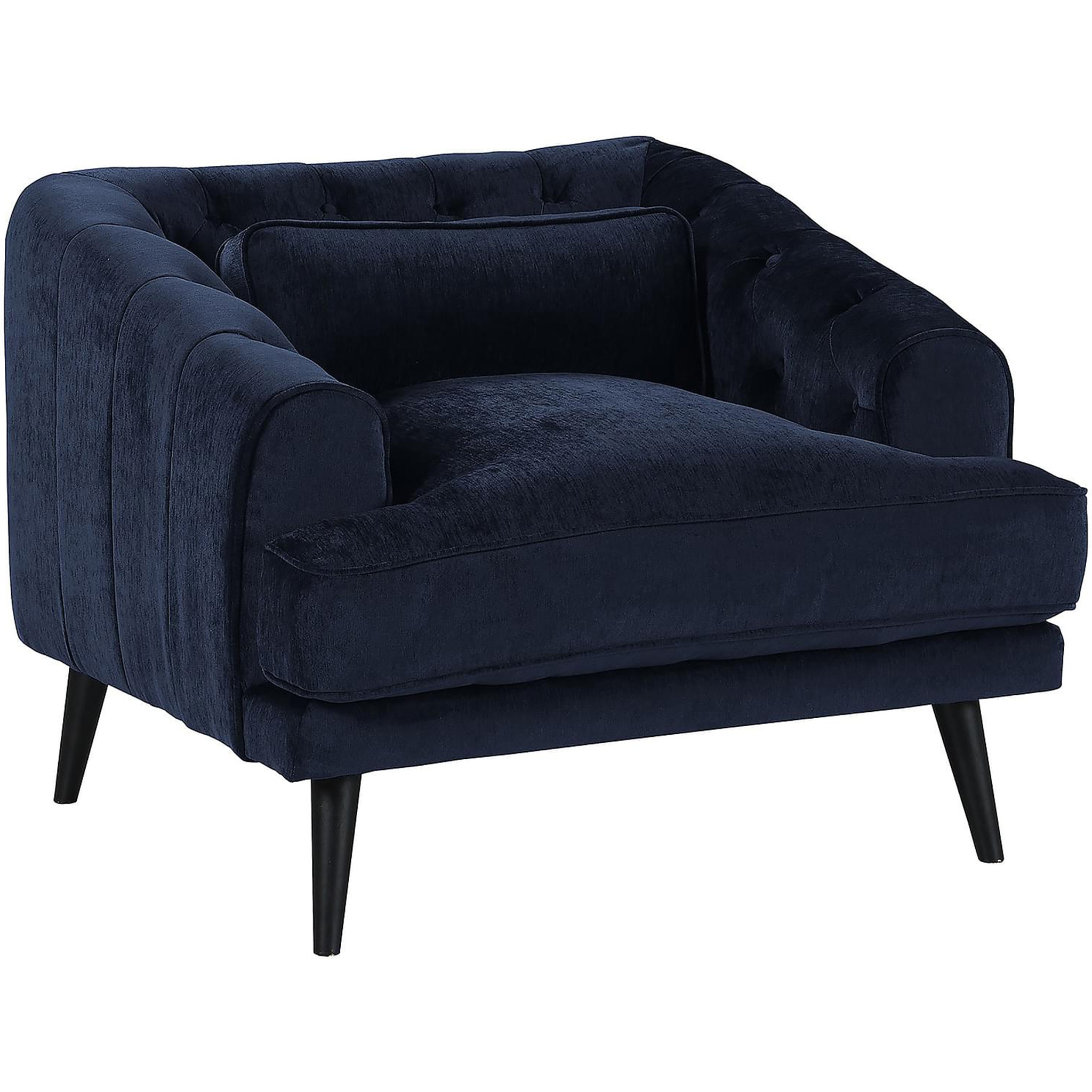 Elegant textilfåtölj | Mörkblå | Celeste | Fåtölj | Möbler & inredning