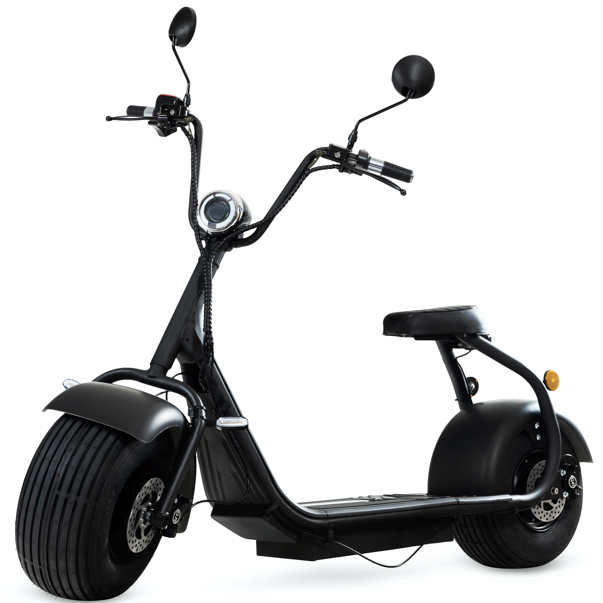 Fatscooter 2000W LG litiumbatteri - 13 Ah | Mattsvart | Lyfco