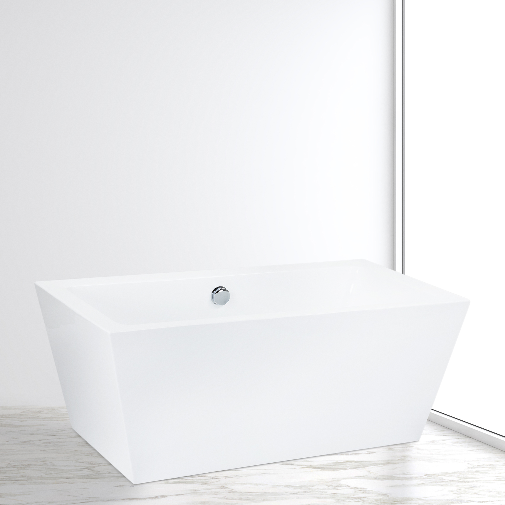 Litet badkar 150cm | Lucite akryl | Rak modern design