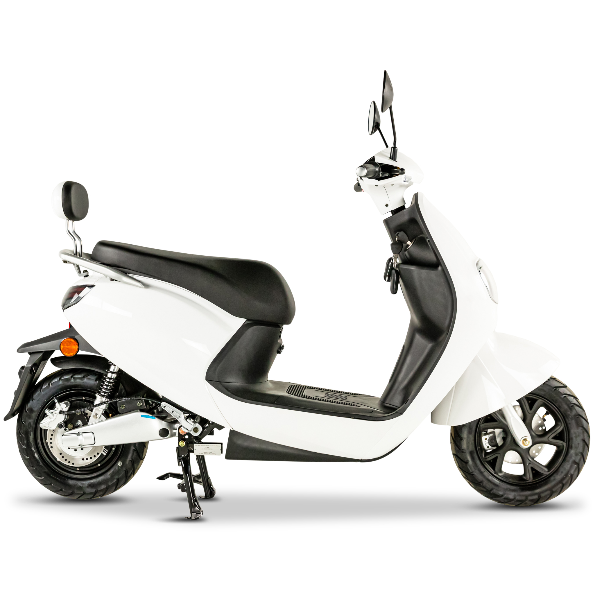 Elmoped 2000W LG litiumbatteri - 1,56 kWh | Klass 1 | Vit