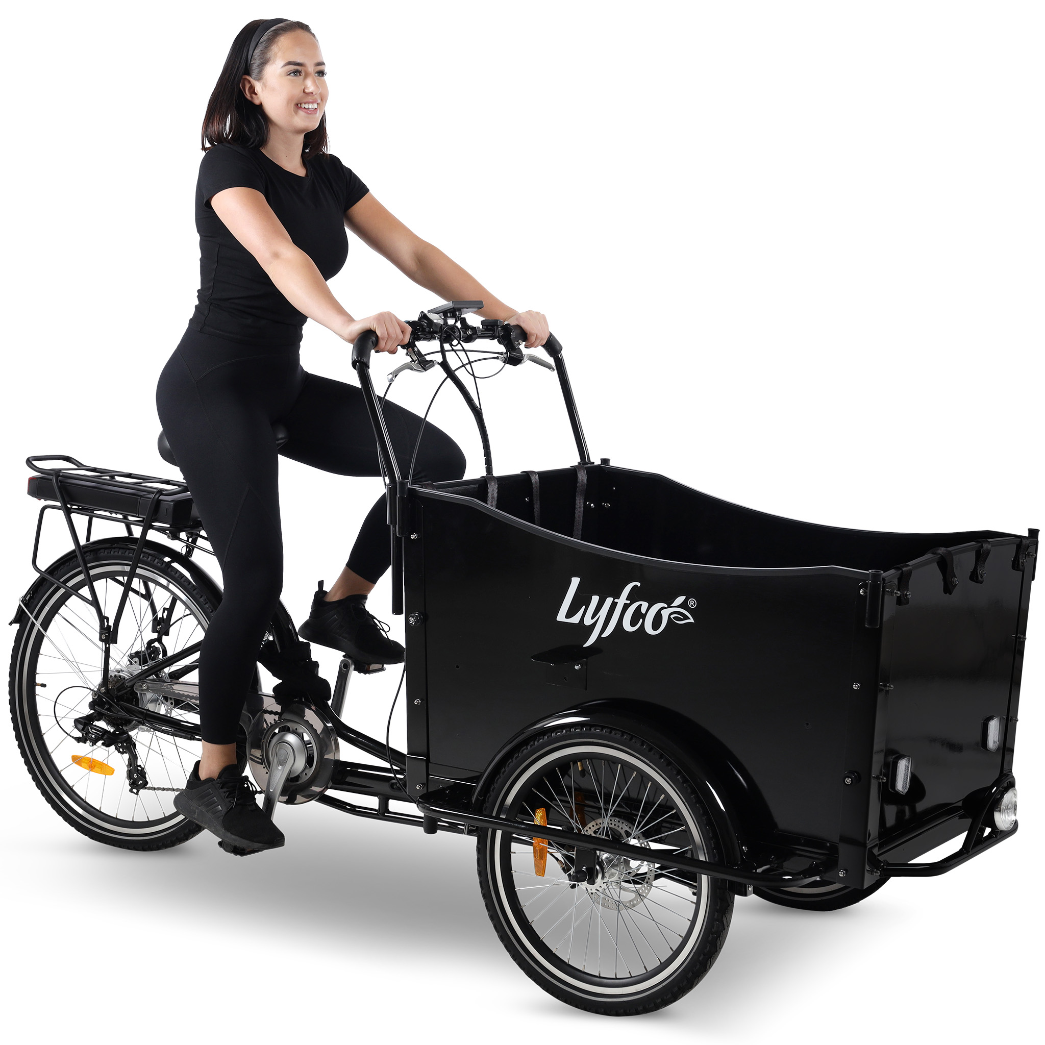 Lådcykel El | 6 växlar | 250W - 16Ah LG-batteri | Lång räckvidd | Lyfco