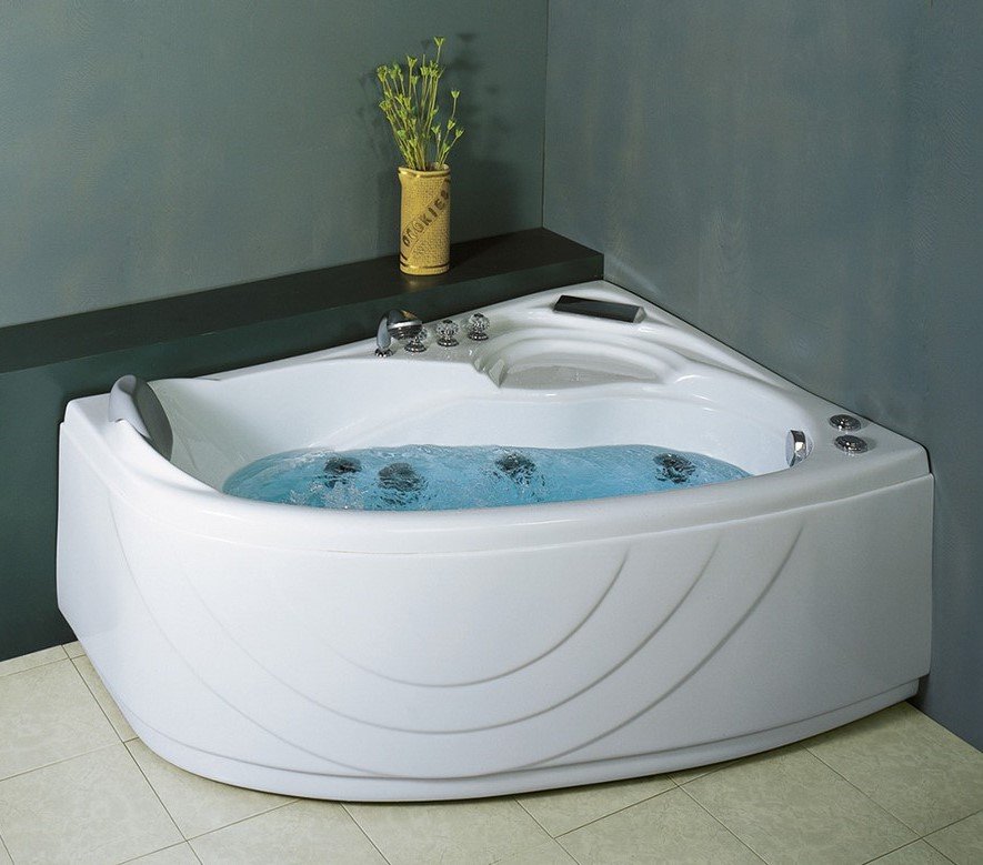 Bubbelbadkar Aurelius | 150x100x65cm | Stilren design | Vit Höger