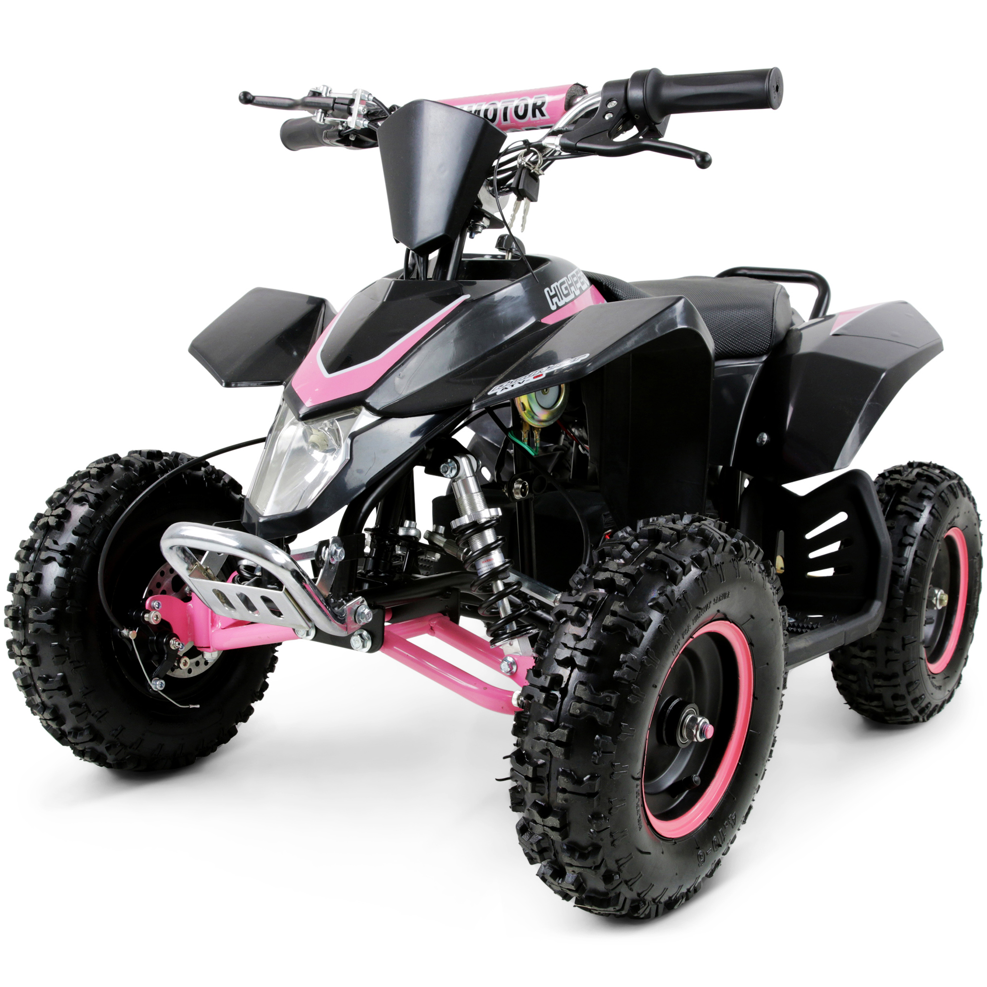 El fyrhjuling  | ATV för barn 1000W | Rosa/svart