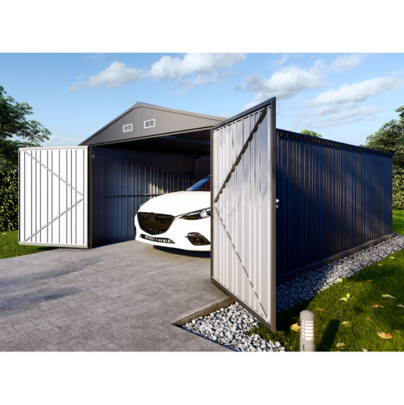 Plåtgarage 24,6 m² | Dubbel dörr | Robust design