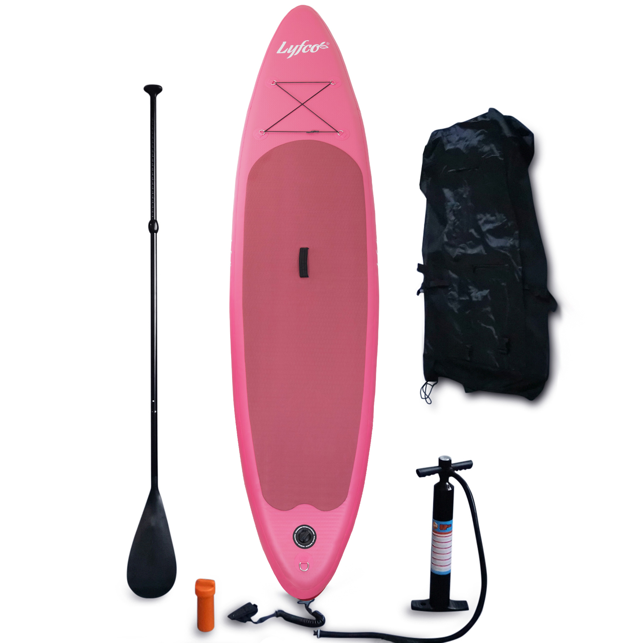 SUP-bräda 3,3m | Uppblåsbar paddle board |15psi | Rosa | Lyfco